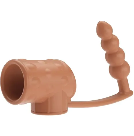 PRETTY LOVE - PENIS SLEEVE WITH ANAL PLUG NATURAL