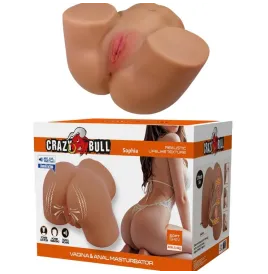 CRAZY BULL - SOPHIA TRASERO FEMENINO REALISTA VIBRADOR and SUCCIONADOR CON SONIDO 5.5 KG