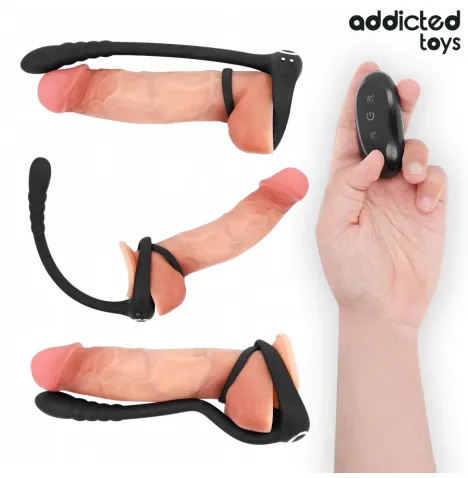 ADDICTED TOYS - ANNEAU PÉNITENTIAIRE VIBRANT POUR POINT P AVEC TÉLÉCOMMANDE