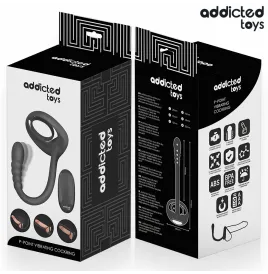 ADDICTED TOYS - ANNEAU PÉNITENTIAIRE VIBRANT POUR POINT P AVEC TÉLÉCOMMANDE