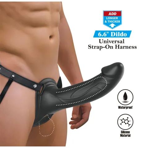 PRETTY LOVE - LANDON BLACK STRAP-ON VIBRANT