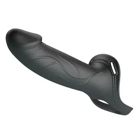 PRETTY LOVE - LANDON BLACK VIBRATING STRAP-ON