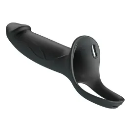 PRETTY LOVE - LANDON BLACK VIBRATING STRAP-ON
