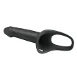 PRETTY LOVE - LANDON BLACK VIBRATING STRAP-ON PRETTY LOVE - LANDON BLACK VIBRATING STRAP-ON