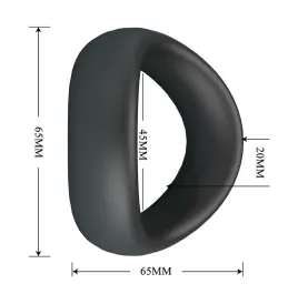CRAZY BULL - VALEN ANNEAU PÉNAL ERGONOMIQUE EN SILICONE NOIR