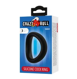 CRAZY BULL - VALEN ERGONOMIC SILICONE COCK RING BLACK