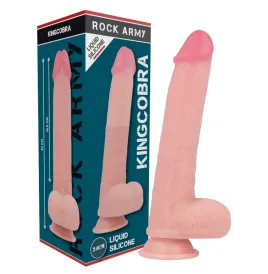 ROCKARMY - KINGCOBRA DILDO REALÍSTICO LIQUID SILICONE 24 CM -O- 4.77 CM
