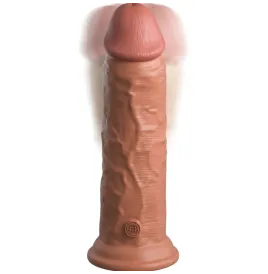 KING COCK - ELITE GODE RÉALISTE VIBRANT and SILICONE 20.3 CM CARAMEL