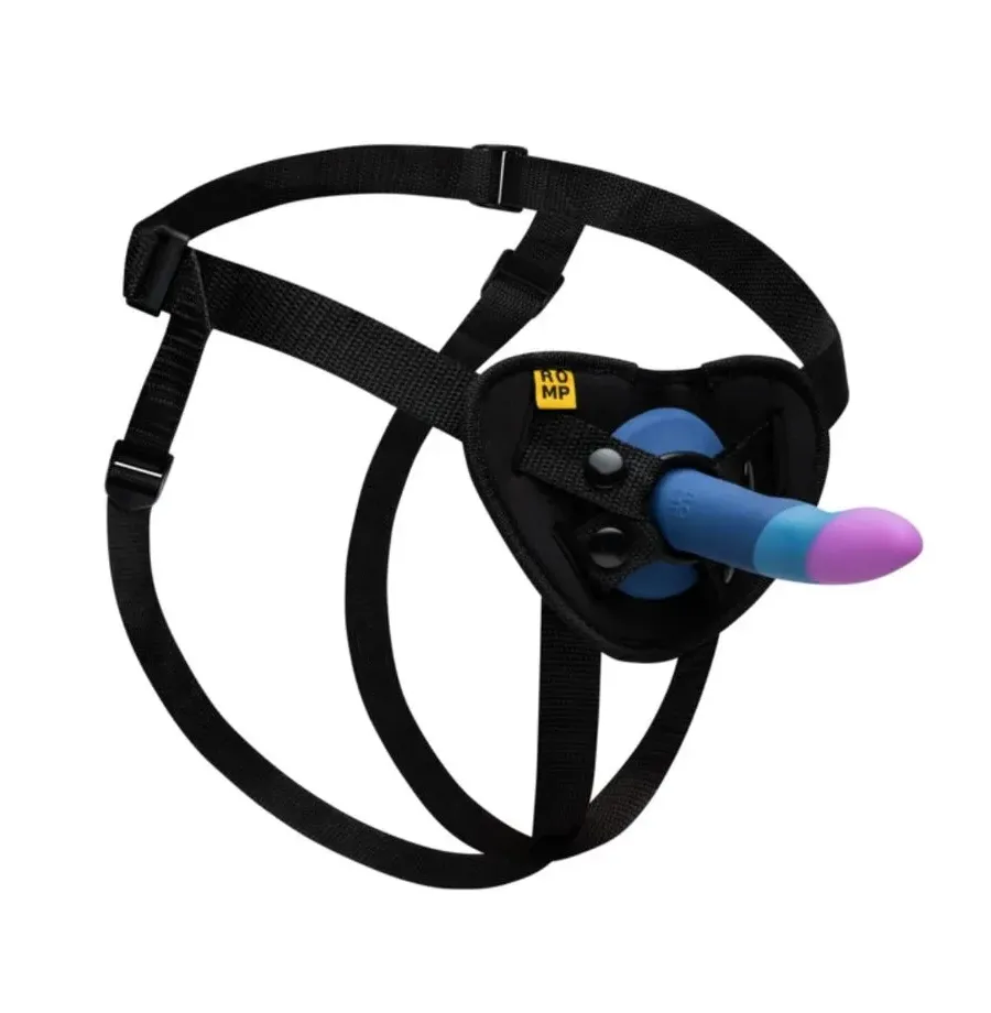 ROMP - DILDO IN SILICONE PICCOLO CON VENTOSA TRICOLORE 14 CM