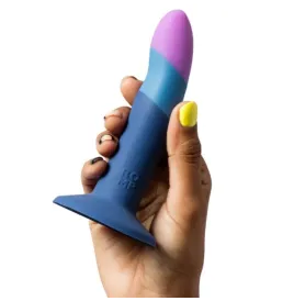 ROMP - DILDO IN SILICONE PICCOLO CON VENTOSA TRICOLORE 14 CM