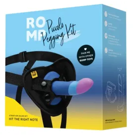 ROMP - PICCOLO SILIKONDILDO MIT DREIFARBIGEM SAUGAUFFANG 14 CM