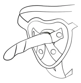 ROMP - PICCOLO SILIKONDILDO MIT DREIFARBIGEM SAUGAUFFANG 14 CM