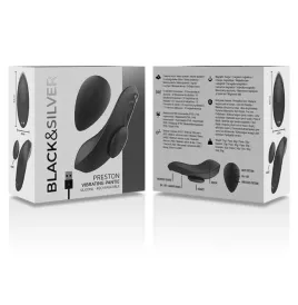 BLACKandSILVER - PRESTON WIEDERAUFLADBARER SILIKON-VIBRATOR-PANTIE SCHWARZ