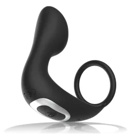 BLACKandSILVER - MASSAGGIATORE ANALE CON TELECOMANDO RICARICABILE IN SILICONE NERO