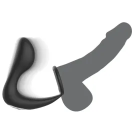 BLACKandSILVER - REMOTE CONTROL ANAL MASSAGER RECHARGEABLE SILICONE BLACK