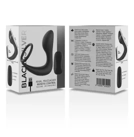 BLACKandSILVER - MASSAGGIATORE ANALE CON TELECOMANDO RICARICABILE IN SILICONE NERO