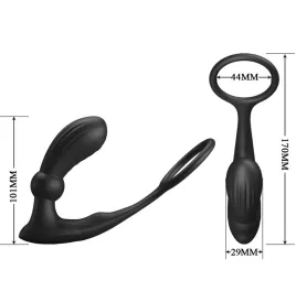 PRETTY LOVE - ANELLO ANALE E VIBRATORE WARREN BLACK