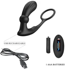 PRETTY LOVE - ANNEAU ANAL ET VIBRATEUR WARREN NOIR