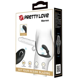 PRETTY LOVE - ANNEAU ANAL ET VIBRATEUR WARREN NOIR