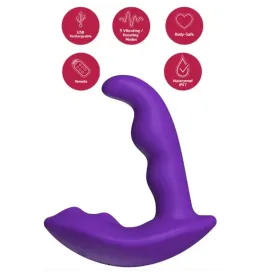 SHE.E.O - ESTIMULADOR ANAL VIBRADOR ROTATIVO CON CONTROL REMOTO MORADO