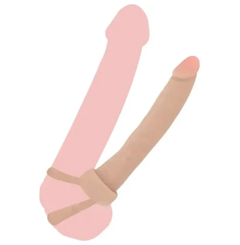 GET REAL - PÉNÉTRATEUR ANAL EN SILICONE DOUBLE TROUBLE 16 CM