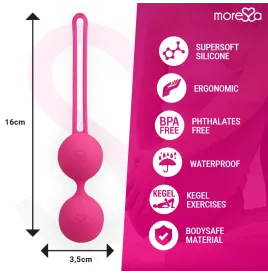 MORESSA - OSIAN TWO ENTRENAMIENTO SUELO PELVICO 101gr PREMIUM SILICONA ROSA