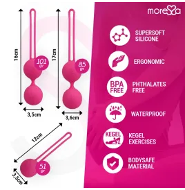 MORESSA - OSIAN SET PREMIUM SILIKON ROSA (Osian One - 51 g Osian Two - 101 g Osian Three 85 g)
