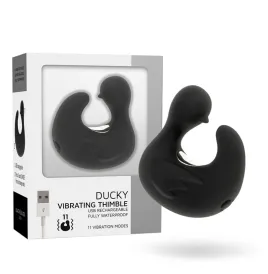 BLACKandSILVER - DUCKYMANIA RECHARGEABLE SILICONE STIMULATING DUCK THIMBLE