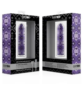 CUSTOM BULLETS - RECHARGEABLE SNAKE PURPLE MAGNETIC BULLET 10 INTENSITIES