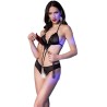 CHILIROSE - CR 4410 BODYSUIT MIT SCHRITTFREIEN SCHWARZ S-M