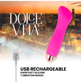 DOLCE VITA - RECHARGEABLE VIBRATOR ONE PINK 7 SPEED