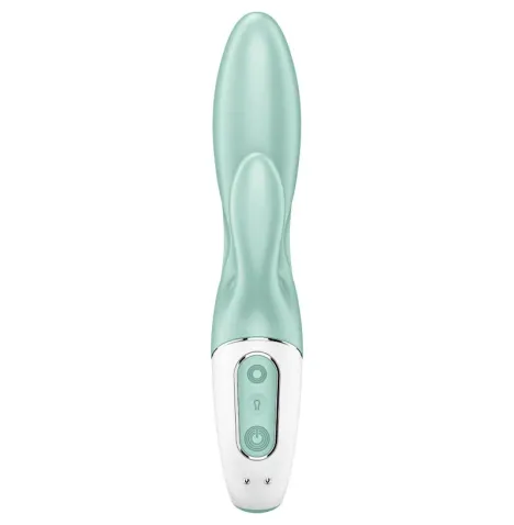 SATISFYER - AIR PUMP BUNNY 5 INFLATABLE RABBIT VIBRATOR APP GREEN