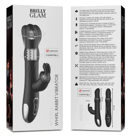 BRILLY GLAM - MOEBIUS RABBIT VIBRATOR and ROTATOR WATCHME REMOTE CONTROL
