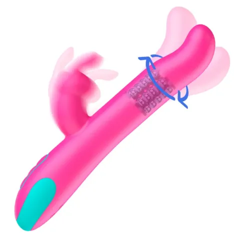 HAPPY LOKY - PLUTO RABBIT VIBRATOR and ROTATOR WATCHME REMOTE CONTROL