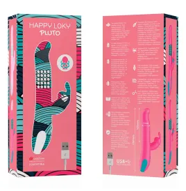 HAPPY LOKY - PLUTO VIBRATORE RABBIT E ROTATORE TELECOMANDO WATCHME