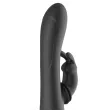 BLACKandSILVER - DJ. ADAM RECHARGEABLE SILICONE RABBIT STIMULATOR BLACK BLACKandSILVER - DJ. ADAM RECHARGEABLE SILICONE RABBIT STIMULATOR BLACK