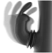 BLACKandSILVER - DJ. STIMULATEUR DE LAPIN RECHARGEABLE EN SILICONE ADAM NOIR