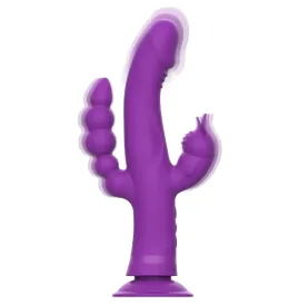 INTENSE - VIBRATORE IN SILICONE CASANOVA RABBIT TRIPLO MOTORE VIOLA