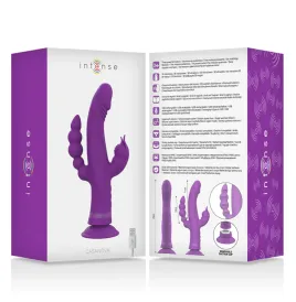 INTENSE - VIBRATEUR EN SILICONE CASANOVA RABBIT TRIPLE MOTEUR VIOLET
