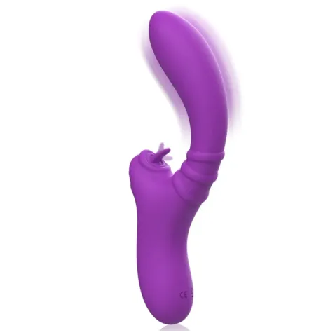 INTENSE - HARRY FLEXIBLE VIBRATOR WITH PURPLE TONGUE
