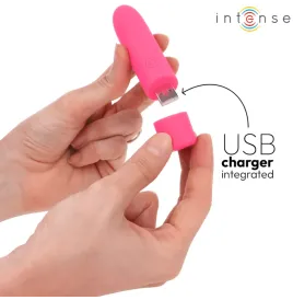 INTENSE - SYMONE USB RICARICABILE VIBRANTE BULLET 8 VIBRAZIONI ROSA 10 X 2,2 CM