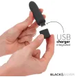 BLACK and SILVER - GERI USB RECHARGEABLE VIBRATING BULLET 8 VIBRATIONS BLACK 10 X 2.2 CM BLACK and SILVER - GERI USB RECHARGEABLE VIBRATING BULLET 8 VIBRATIONS BLACK 10 X 2.2 CM
