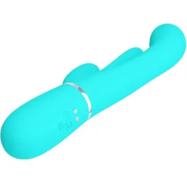 PRETTY LOVE - SHANIA TRIPLE RABBIT VIBRATEUR MULTIFONCTION 3 EN 1 BLEU