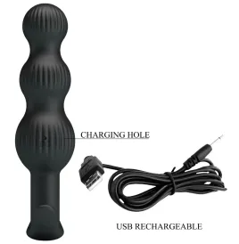 PRETTY LOVE - SIDNEY VIBRATORE ANALE 10 VIBRAZIONI NERO