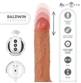 MR INTENSE - BALDWIN REALISTICO MULTIFUNZIONALE CON VIBRAZIONE, SU E GIÙ TELECOMANDO, 22 CM - OPPURE - 4 CM
