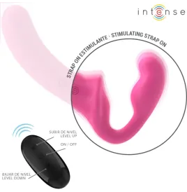 INTENSE - AMY DOUBLE VIBRATOR 20 CM PINK REMOTE CONTROL