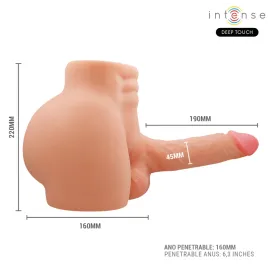 INTENSE DEEP TOUCH - TORSO RICHIE CON ANO E DILDO REALISTICO CON TELECOMANDO A SPINTA E VIBRAZIONE 4,7 KG