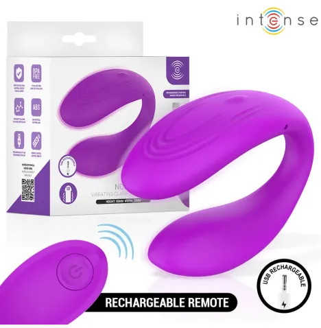 INTENSE - NORA ESTIMULADOR DE PINZA CON VIBRACIÓN MORADO