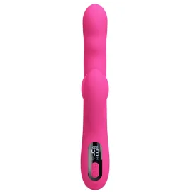 PRETTY LOVE - WINTERS MULTIFUNKTIONS-HASENVIBRATOR MIT LED-ANZEIGE, PINK