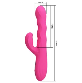 PRETTY LOVE - WINTERS MULTIFUNKTIONS-HASENVIBRATOR MIT LED-ANZEIGE, PINK